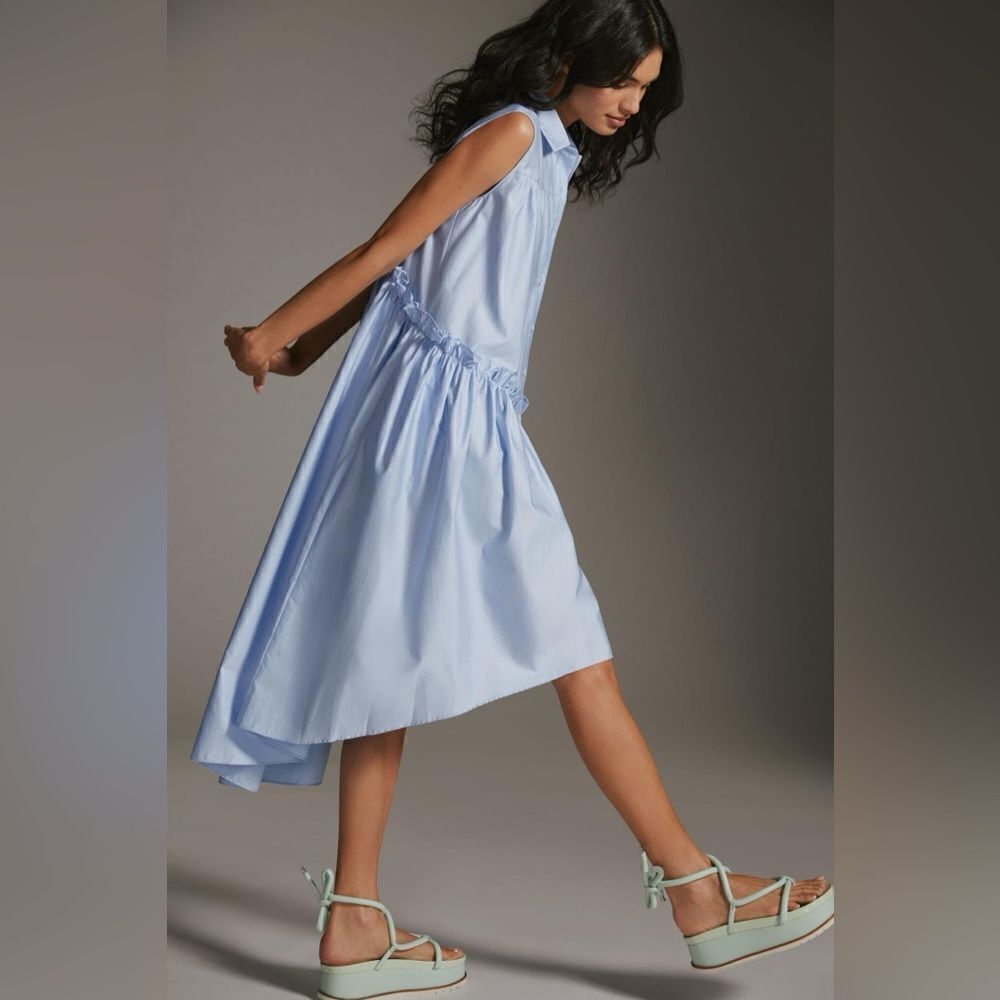 Anthropologie Devotion Twins Drop-Waist Midi Shirtdress/ size S - Picture 3 of 10